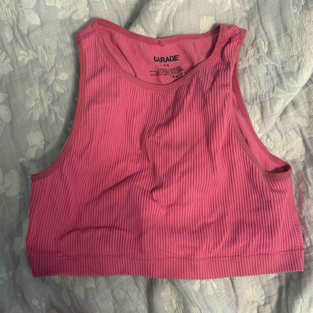 Pink and Orange Ribbed Top Set - Picture 2 of 3